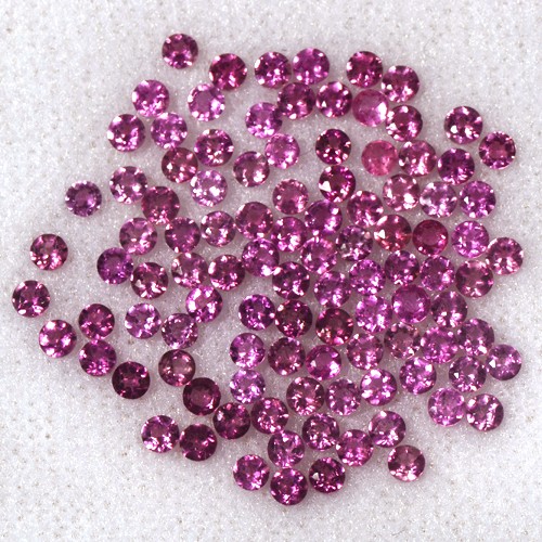 3.48 Cts Natural Best Pink Tourmaline Gemstone Diamond Cut Round Lot Brazil 2 mm