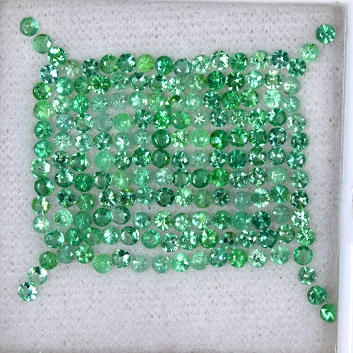 6.59 Cts Natural Top Green Emerald Loose Gems Diamond Cut Round Untreated Lot