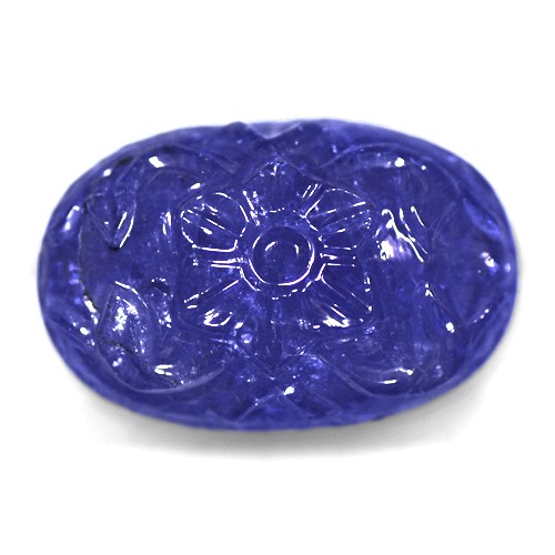 27.10 Cts Natural Top Stunning Blue Tanzanite Loose Gemstone Hand Made Carving