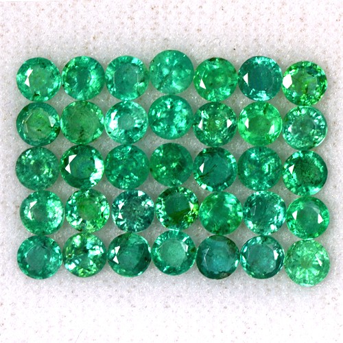 6.88 Cts Natural Top Green Emerald Loose Gemstone Round Cut Lot Untreated Zambia