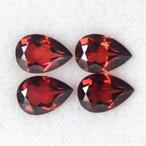 5.89 cts Natural Superb Pyrope Red Garnet Gems Pear Cut Lot Mozambique 9x6 mm