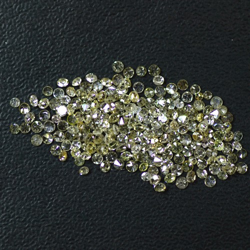 1.53 cts Natural Fine Fancy Color Diamond Single Cut Round Gems Belgium 1-1.3 mm