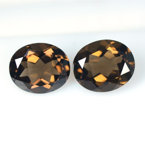 8.80 Cts Natural Beautiful Color Genuine Brown Smoky Quartz Oval Cut Best Pair