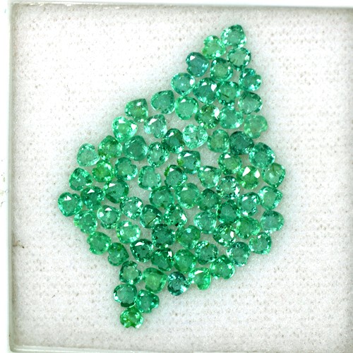 6.27 Cts Natural Top Green Emerald Heart Cut Lot Loose Gem Zambia Untreated 3 mm