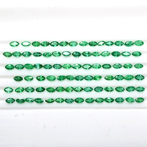 10.02 Cts Natural Lustrous Rich Green Emerald Marquise Cut Lot Zambia Wholesale
