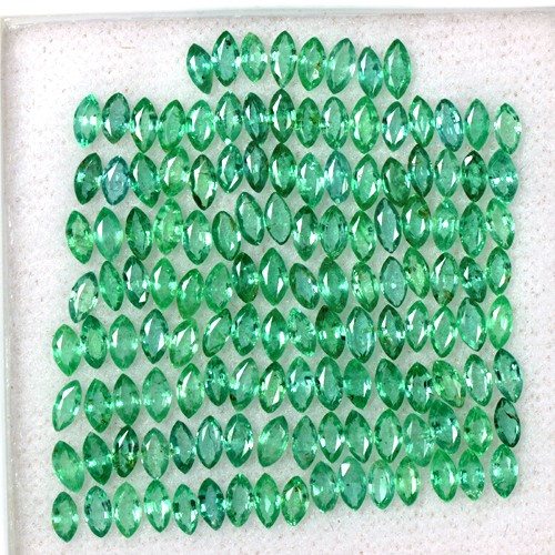 10.53 Cts Natural Flawless Lustrous Rich Green Marquise Cut Lot Zambia 4x2 mm