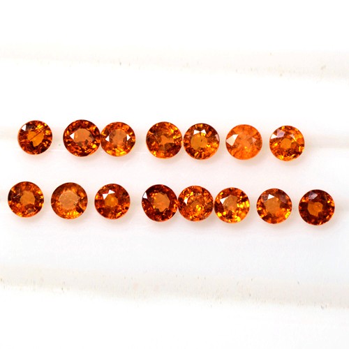 7.52 Cts Real Fanta Orange Mandarin Spessartite Garnet Round Lot Namibia 4.5 mm