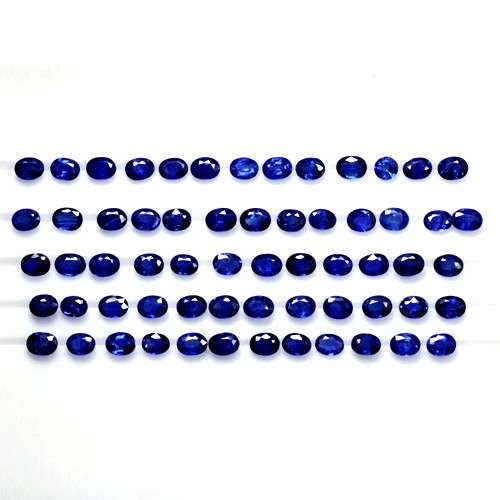 15.25 Cts Natural Top Royal BLue Sapphire Loose Gem Oval Cut Lot Burma 4x3 mm