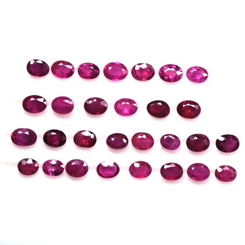 5.86 Cts Natural Top Blood Red Ruby Oval Cut Lot Loose Gemstone 4x3 mm Oldmogok