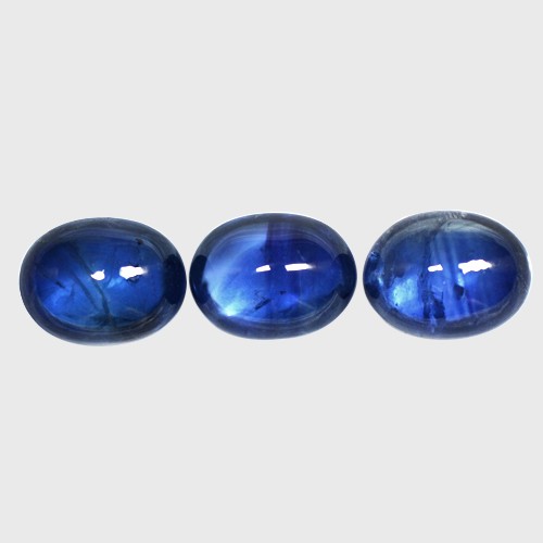 8.50 Cts Natural Lustrous Royal Blue Sapphire Oval Cabochon Lot Thailand 9x7 mm