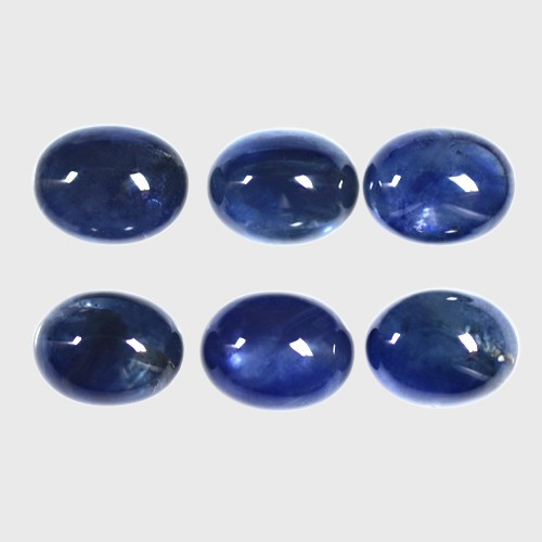 16.60 Cts Natural Top Royal Blue Sapphire Oval Cabochon Lot Thailand 9x7 mm Gem