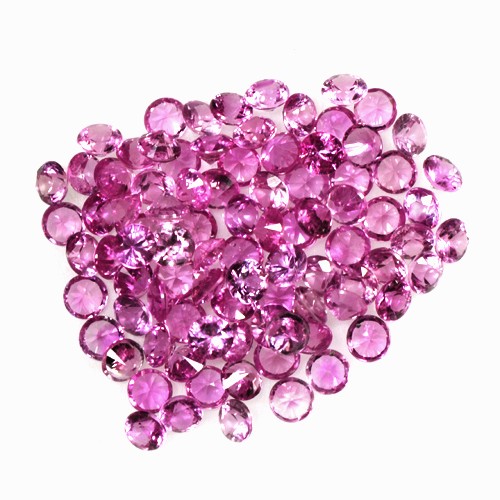 4.98 Cts Natural Flawless Top Pink Sapphire Diamond Cut Round Lot Burma 2 mm $