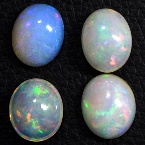 14.03 Cts Real Multicolor Rainbow Fire Ethiopian Welo Opal Oval Cabochon Lot Gem