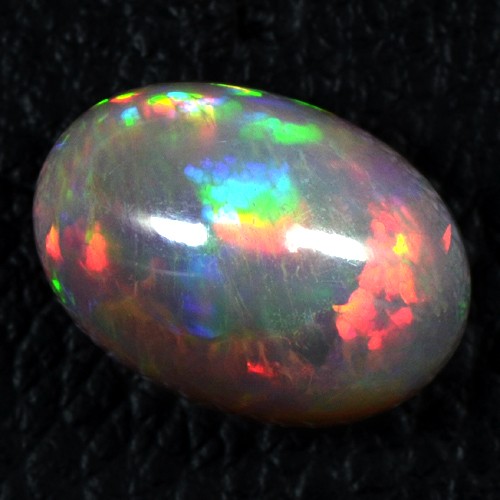 7.20 Cts Natural Rainbow Fire Ethiopian Black Opal Oval Cabochon Loose AMAZING