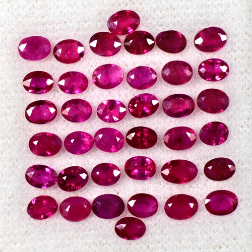 7.28 Cts Natural Top Lustrous Blood Red Rainbow Fire Ruby Oval Cab Gemstone