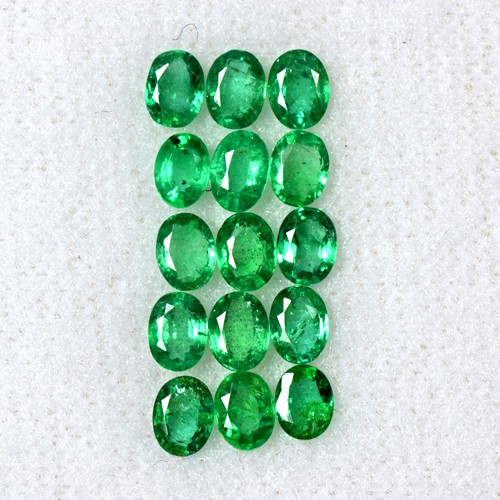 2.63 Cts Natural Top Rich Green Emerald Oval Cut Lot Zambia 4x3 mm Loose Gem