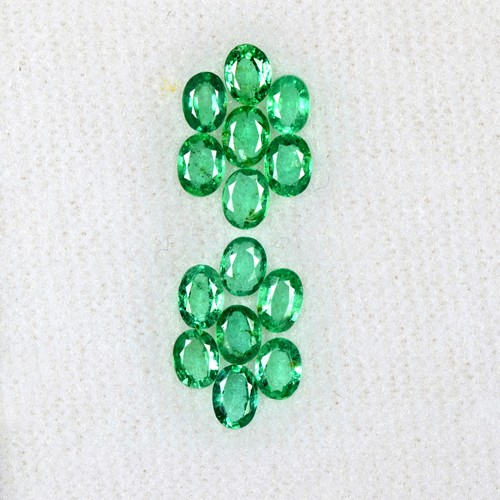 2.13 Cts Natural Lustrous Top Green Emerald Oval Cut Lot Zambia 4x3 mm Gemstone