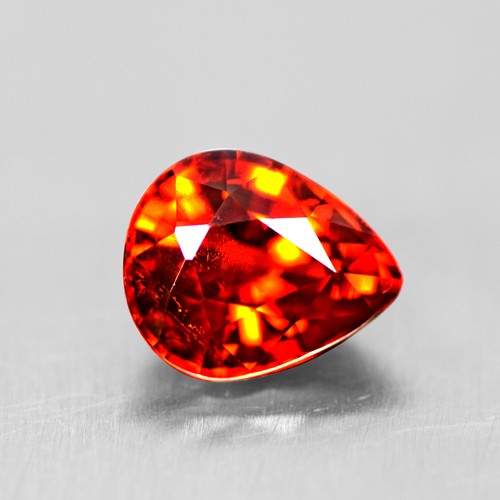 1.38 Cts Natural Lustrous Hot Fanta Orange Mandarin Spessartite Garnet Pear Cut