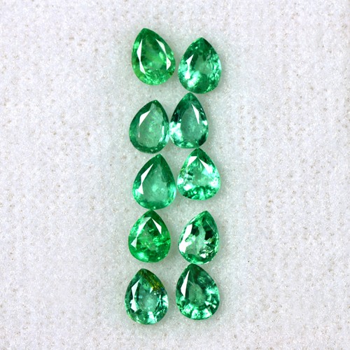 2.16 Cts Natural Lustrous Top Rich Green Emerald Pear Cut Lot Zambia Gemstone