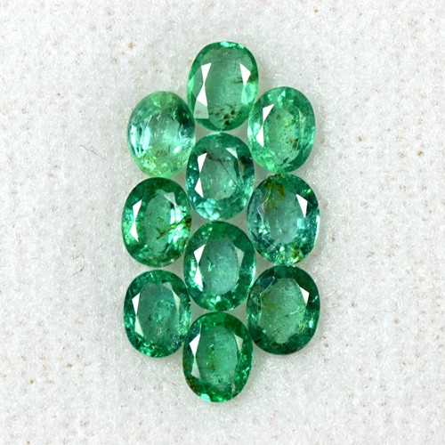 2.54 Cts Natural Lustrous Top Fine Green Emerald Oval Cut Lot Zambia Gemstone