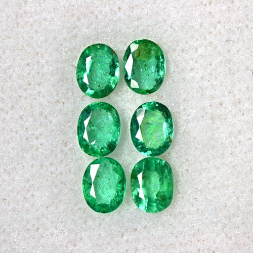 2.01 Cts Natural Lustrous Top Green Emerald Oval Cut Lot Zambia 5x4 mm Loose Gem