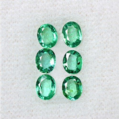 1.91 Cts Natural Lustrous Top Green Emerald Oval Cut Lot Zambia 5x4 mm Gemstone