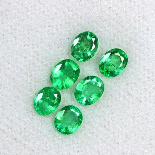 2.17 Cts Natural Lustrous Top Happy Green Emerald Oval Cut Lot Zambia 5x4 mm Gem
