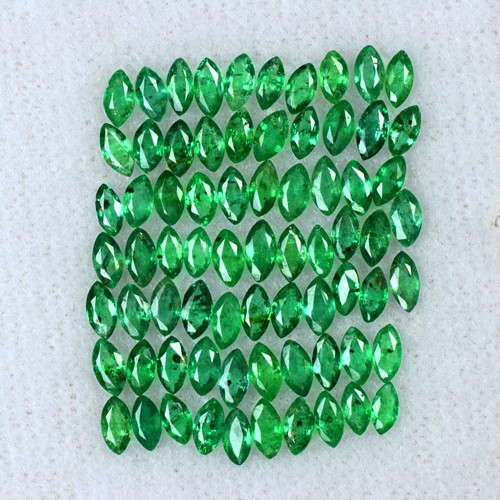 5.63 cts Natural Lustrous Top Rich Green Marquise Cut Lot Emerald Gems Zambia