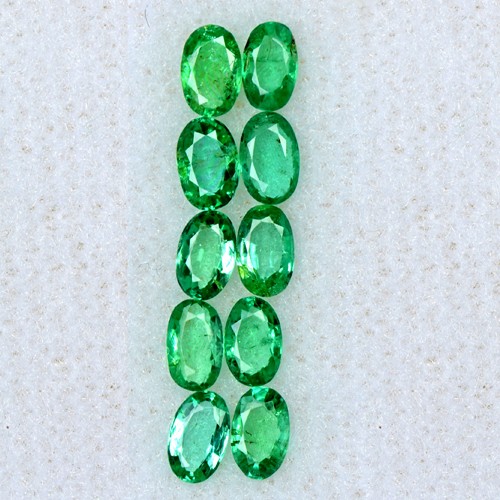 1.23 cts Natural Lustrous Top Green Oval Cut Lot Emerald Loose Gemstone Zambia