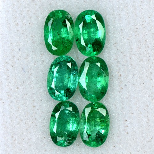 2.73 cts Natural Lustrous Top Green Oval Cut Lot Emerald 6x4 mm Zambia Gemstone