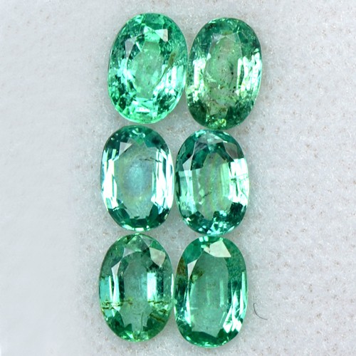2.77 Cts Natural Top Green Emerald Oval Cut Lot Untreated Zambia 6x4 mm Gemstone