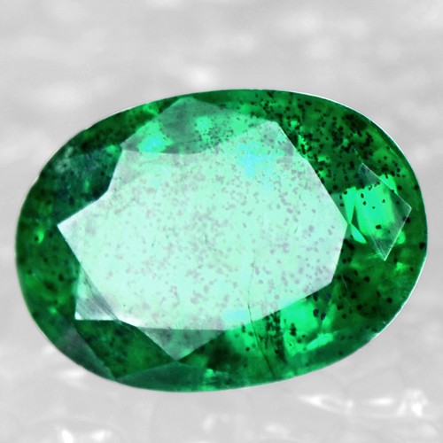0.46 Cts Natural Top Green Emerald Oval Cut Untreated Zambia 6x4 mm Gemstone