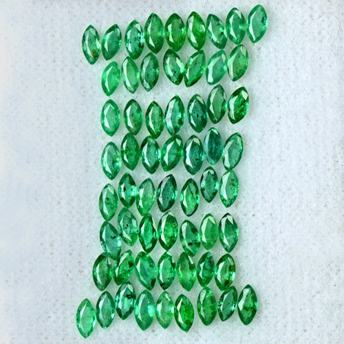 4.80 Cts Natural Top Rich Green Emerald Marquise Cut Lot Zambia 4x2 mm Gemstone