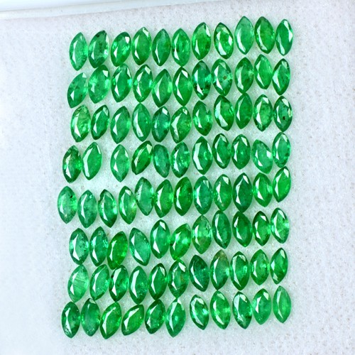 6.96 Cts Natural Top Rich Green Emerald Marquise Cut Lot Zambia 4x2 mm Gemstone