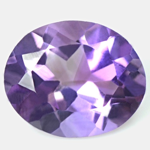 4.09 Cts Natural Top Purple Oval Cut Amethyst 12x10 mm Brazil Loose Gemstone