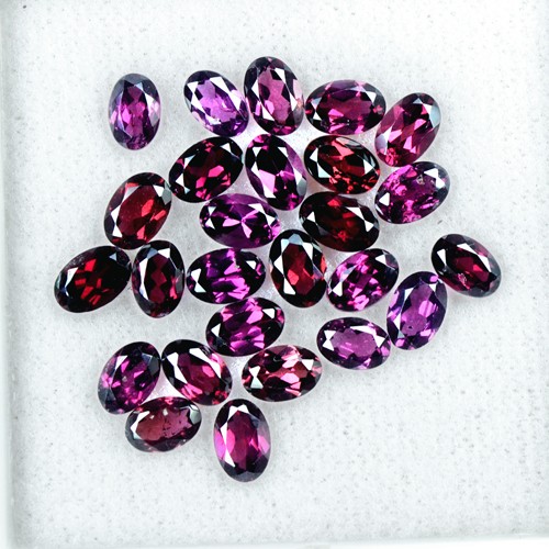 14.60 Cts Natural Top Rhodolite Garnet Oval Cut Lot Madagascar Gemstone 6x4 mm