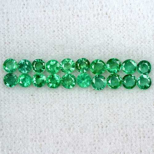 3.11 Cts Natural Top Green Emerald Round Cut Lot Zambia 3 upto 3.5 mm Gemstone