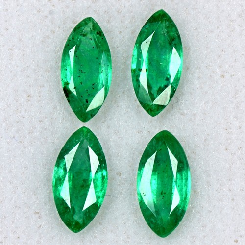 3.18 Cts Natural Top Green Emerald Zambia Marquise Cut Lot Gemstone 9x4.5 mm