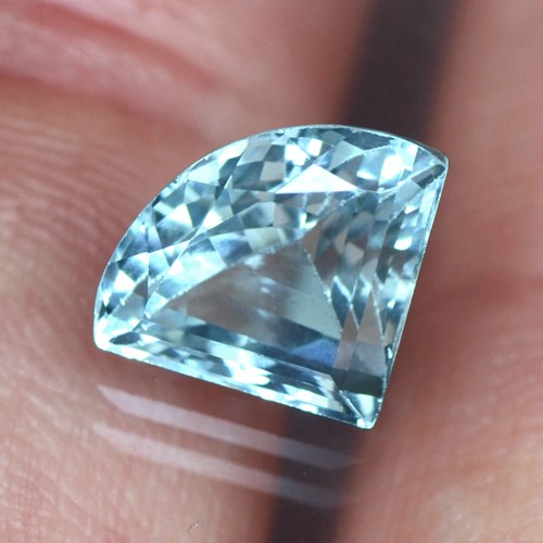 3.02 Cts Natural Lustrous Aqua Blue Aquamarine Kite Fancy Cut Brazil Gemstone