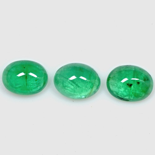 6.20 Cts Natural Green Emerald Loose Gemstone Oval Cabochon Lot 9x7 mm Zambia