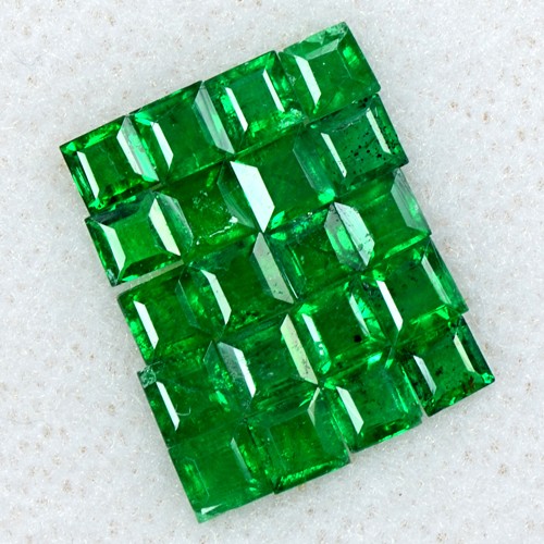 1.76 Cts Natural 2.5 mm Emerald Loose Gemstone Rich Green Square Cut Lot Zambia