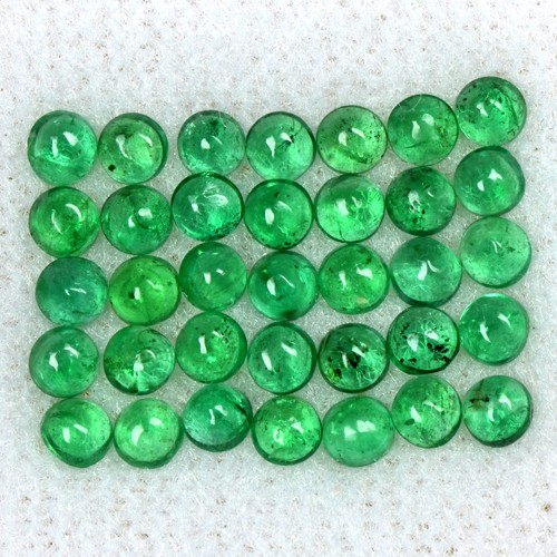 2.88 Cts Natural 2.5 upto 3 mm Emerald Loose Gemstone Round Cabochon Lot Zambia