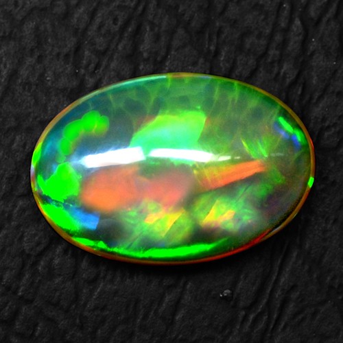 4.98 Cts Natural Welo Ethiopian Opal 16x11 mm Oval Cabochon Fire Green Gemstone