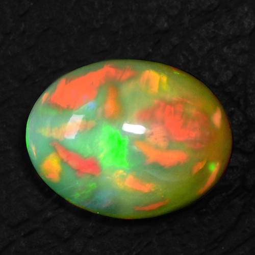 5.41 Cts Natural Welo Ethiopian Opal Oval Cabochon Red Fire Amazing Gemstone
