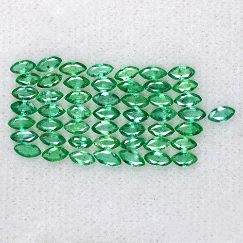 3.82 Cts Natural Top Emerald Loose Gemstone 4x2 mm Marquise Cut 50 Pcs Zambia