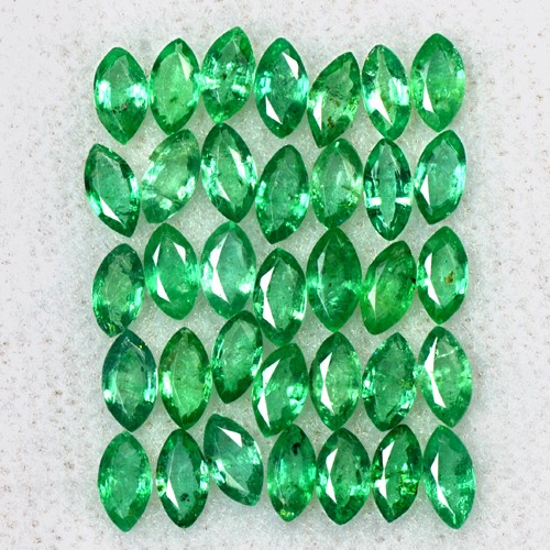 4.14 Cts Natural Lovely Emerald Loose Gemstone Fine Marquise Cut 35 Pcs Zambia
