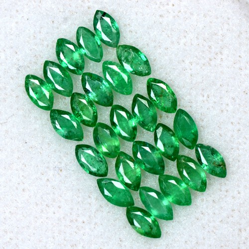 2.99 Cts Natural Amazing Emerald Loose Fine Gemstone Marquise Cut 25 Pcs Zambia