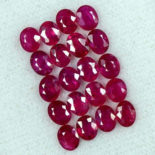 7.67 Cts Natural Top Pigeon Blood Red Ruby Oval Cut Lot Burma 5x4 mm Gemstone