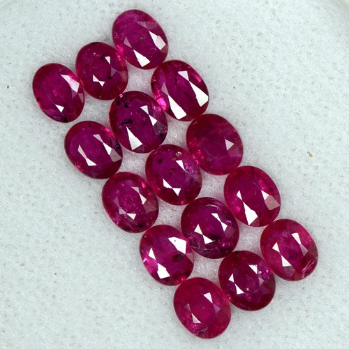 6.54 Cts Natural Top Pigeon Blood Red Ruby Oval Cut Lot Burma 5x4 mm Loose Best