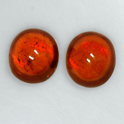 35.25 Cts Natural Orange Spessartite Garnet Loose Gemstone Oval Cabochon Pair